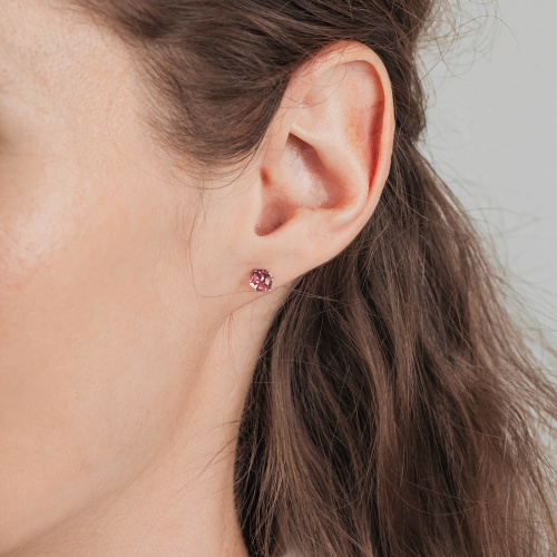 Пусеты Fiore Luna Crystal Pink, SWE0127/1 P G фото 4